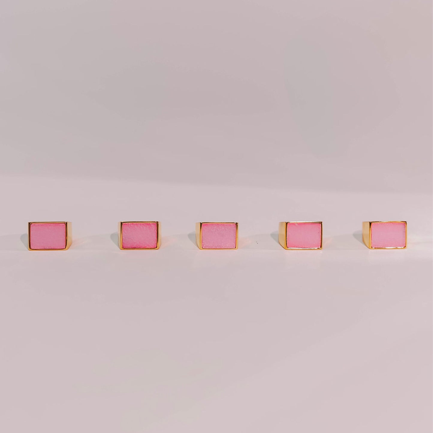 Flamingo Rose Stone Signet