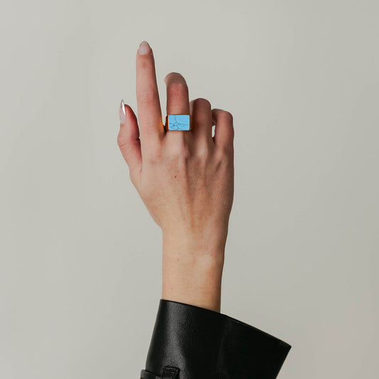 STONE SIGNET IN TURQUOISE