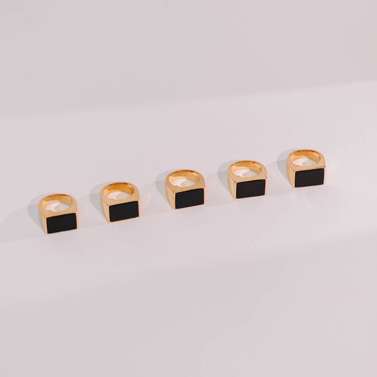 Onyx Jet Stone Signet