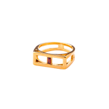 Center of Attention in Gold & Garnet
