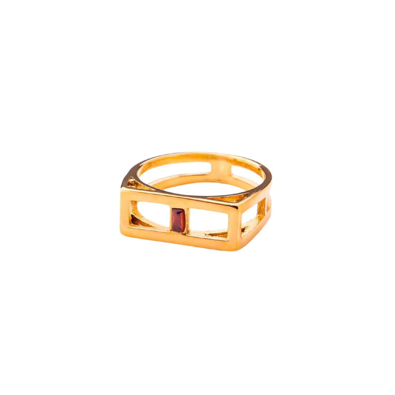 Center of Attention in Gold & Garnet