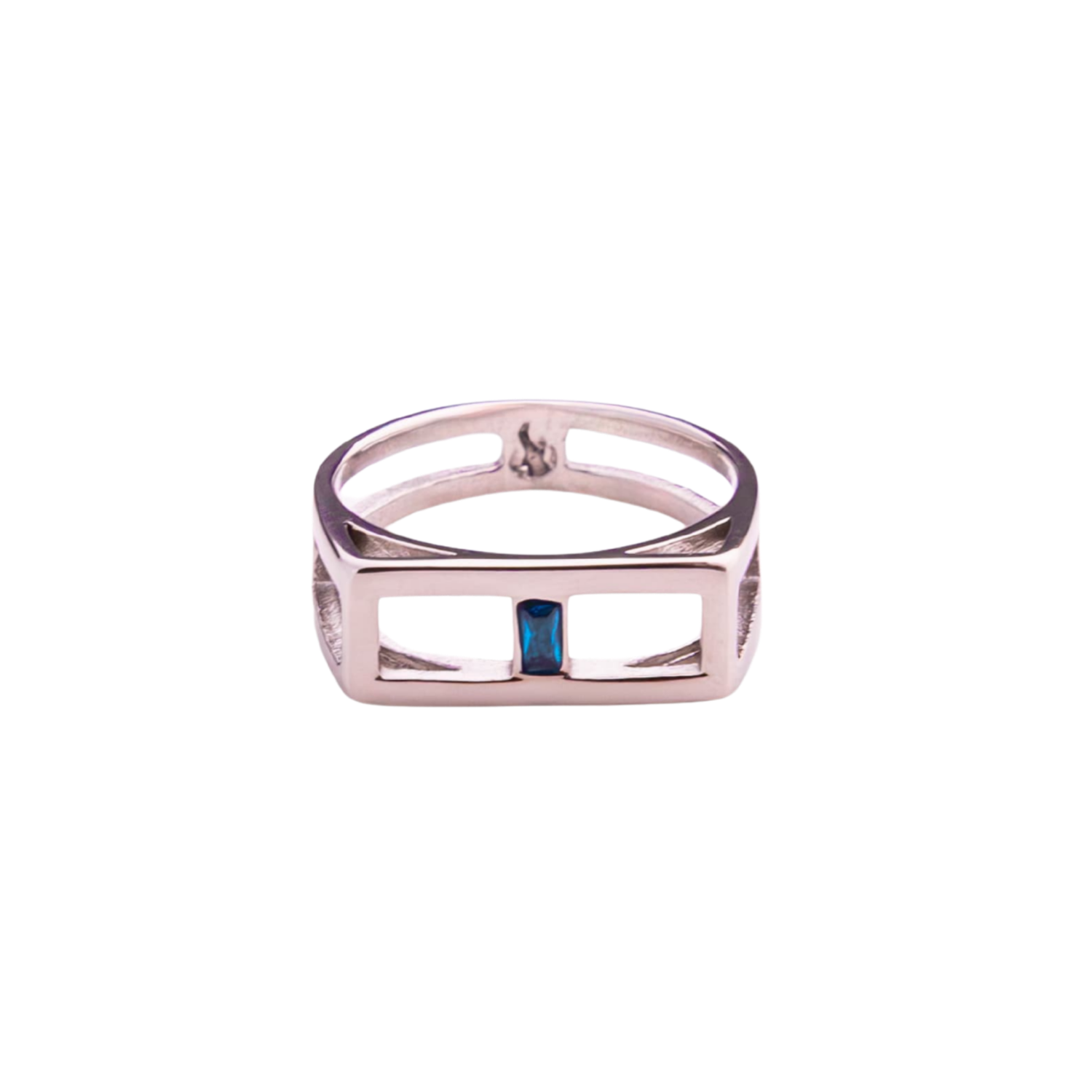 Center of Attention in Silver & Sapphire
