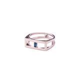 Center of Attention in Silver & Sapphire