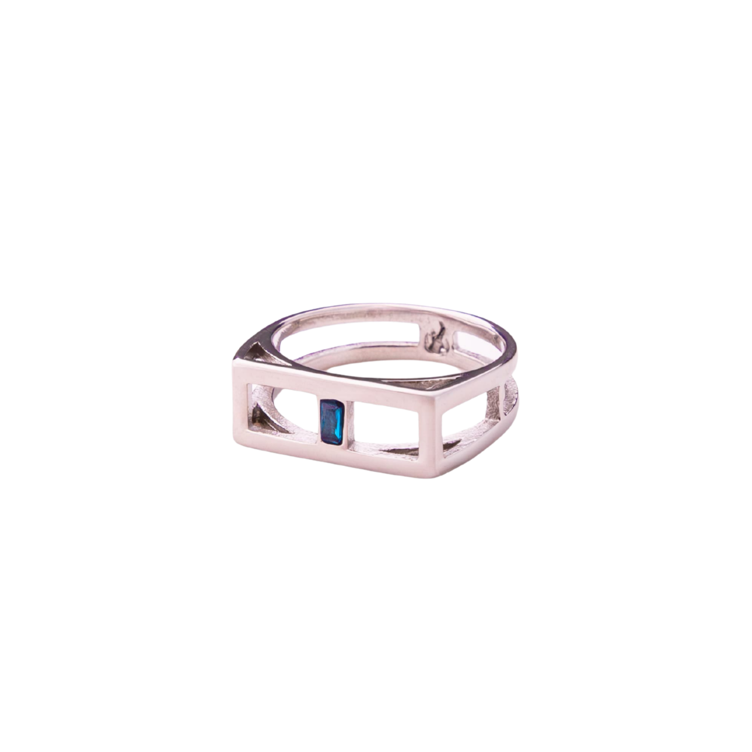 Center of Attention in Silver & Sapphire