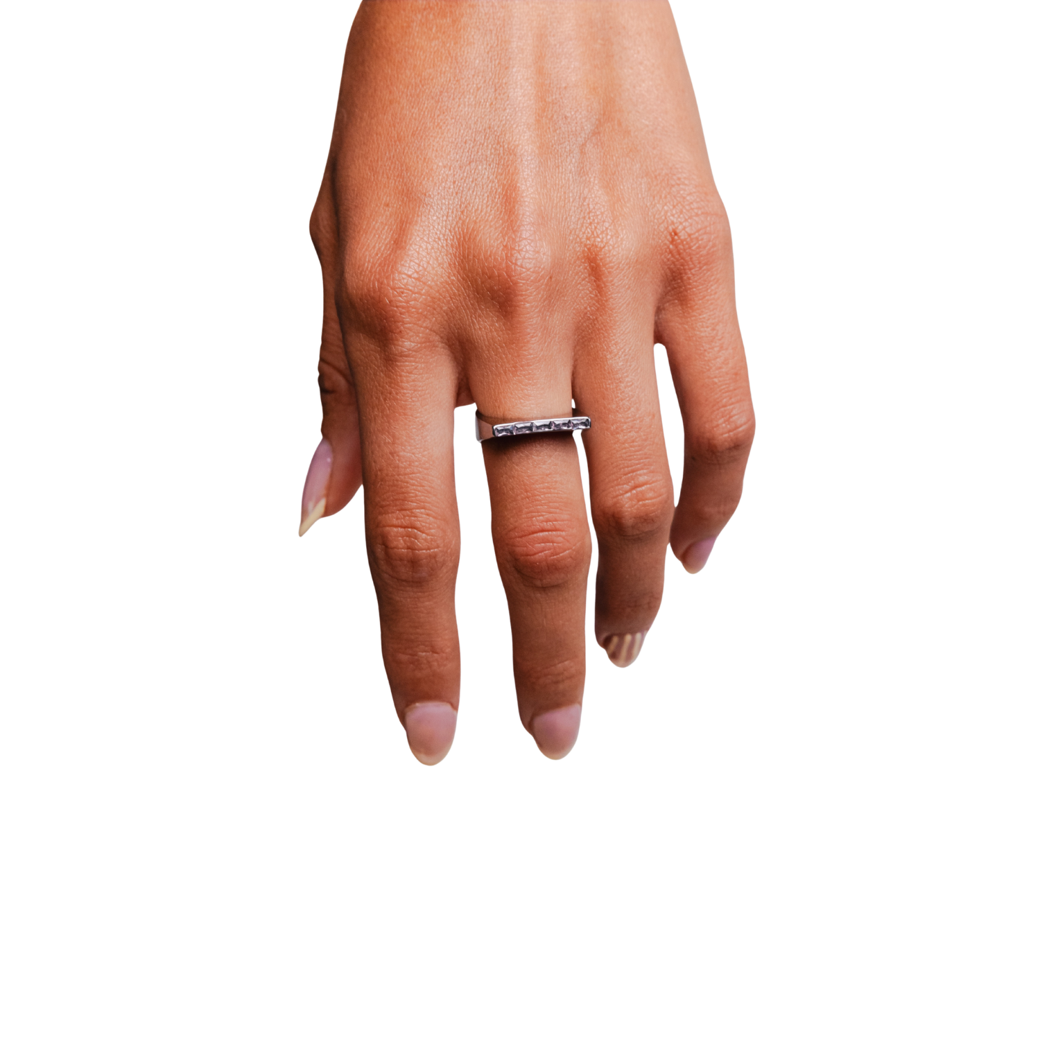Diamond Back in Silver & Pink Sapphire