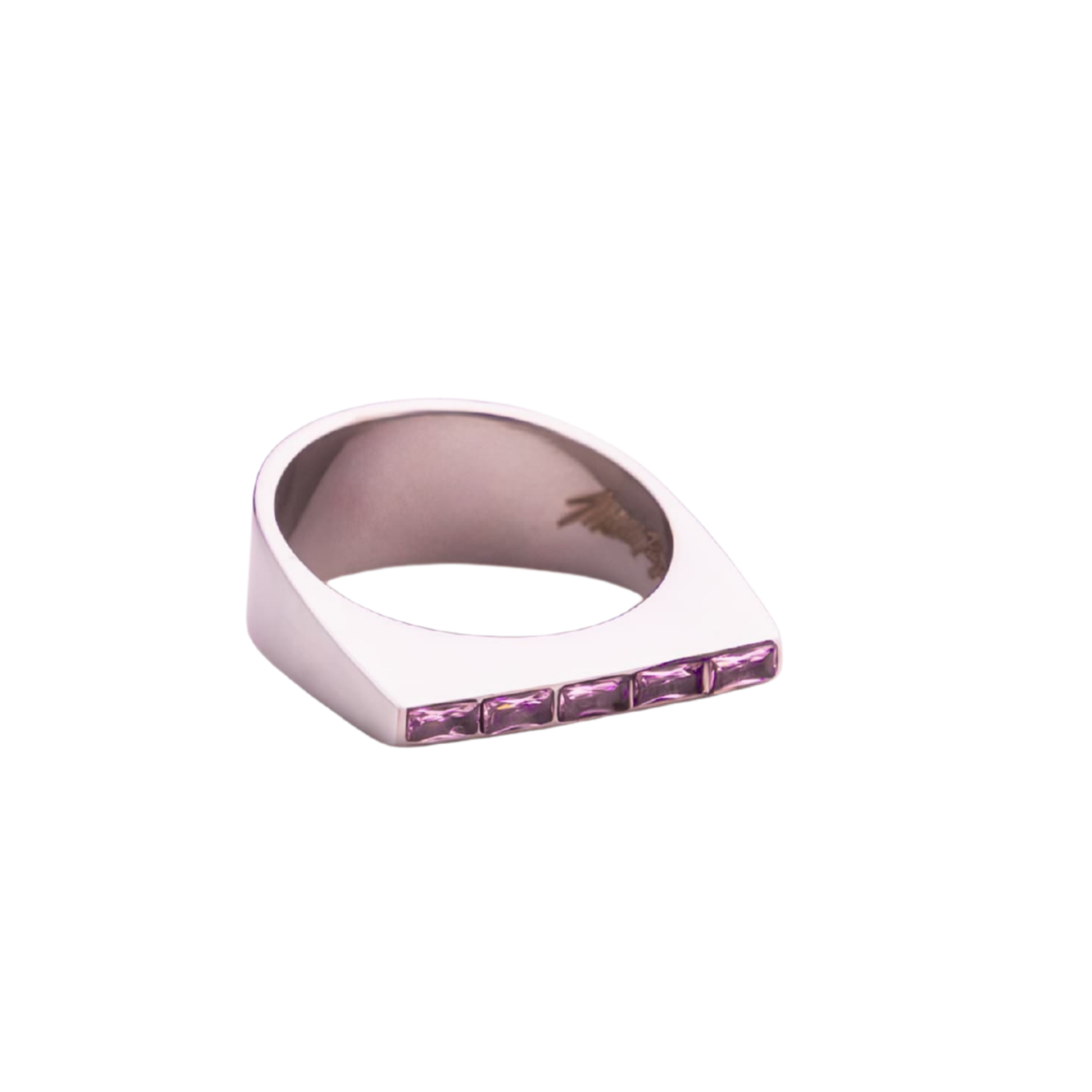 Diamond Back in Silver & Pink Sapphire