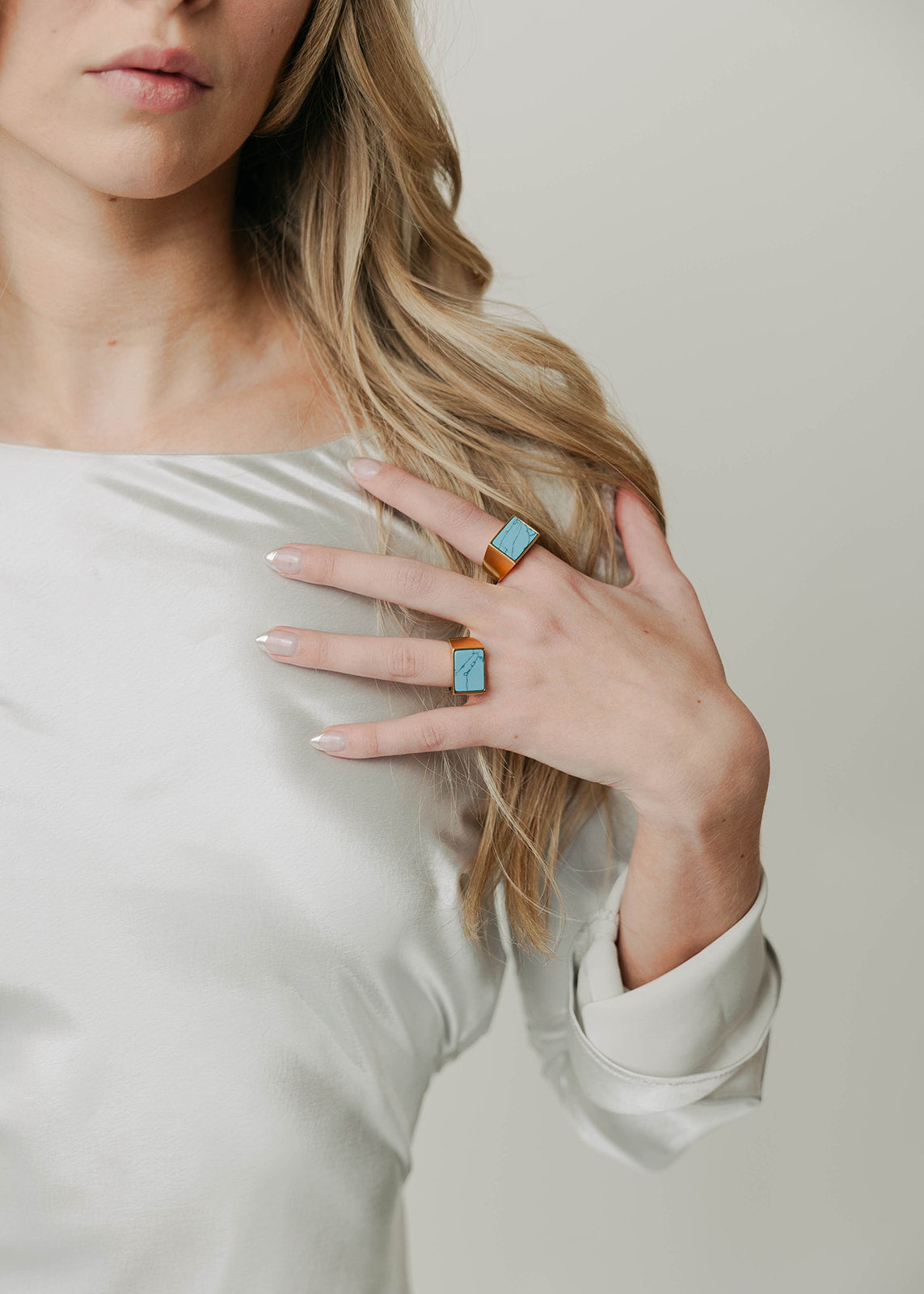 STONE SIGNET IN TURQUOISE